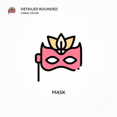 Maske vektör simgesi. Modern vektör illüstrasyon kavramları. Düzenlemesi ve kişiselleştirmesi kolay.