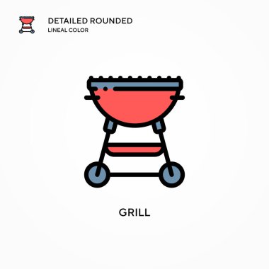 Izgara vektör simgesi. Modern vektör illüstrasyon kavramları. Düzenlemesi ve kişiselleştirmesi kolay.