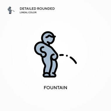 Çeşme vektör simgesi. Modern vektör illüstrasyon kavramları. Düzenlemesi ve kişiselleştirmesi kolay.