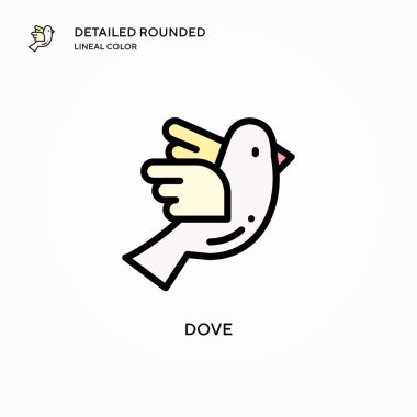 Güvercin vektör simgesi. Modern vektör illüstrasyon kavramları. Düzenlemesi ve kişiselleştirmesi kolay.