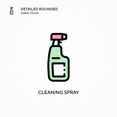 Temizleme sprey vektör simgesi. Modern vektör illüstrasyon kavramları. Düzenlemesi ve kişiselleştirmesi kolay.