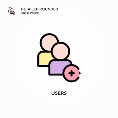 Kullanıcı vektör simgesi. Modern vektör illüstrasyon kavramları. Düzenlemesi ve kişiselleştirmesi kolay.