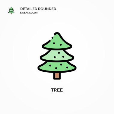 Ağaç vektör simgesi. Modern vektör illüstrasyon kavramları. Düzenlemesi ve kişiselleştirmesi kolay.