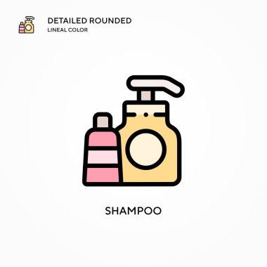 Şampuan vektör simgesi. Modern vektör illüstrasyon kavramları. Düzenlemesi ve kişiselleştirmesi kolay.