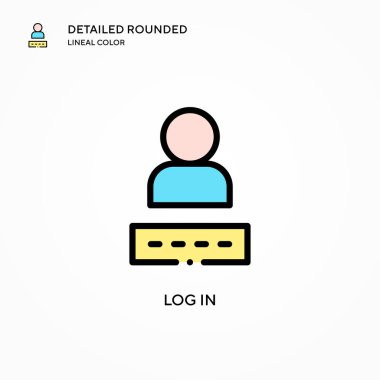 Vektör simgesini girin. Modern vektör illüstrasyon kavramları. Düzenlemesi ve kişiselleştirmesi kolay.