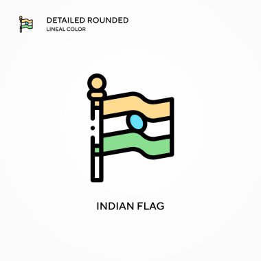 Hint bayrak vektör simgesi. Modern vektör illüstrasyon kavramları. Düzenlemesi ve kişiselleştirmesi kolay.