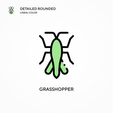 Çekirge vektör simgesi. Modern vektör illüstrasyon kavramları. Düzenlemesi ve kişiselleştirmesi kolay.