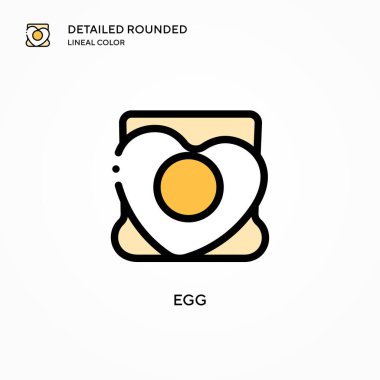 Yumurta vektör simgesi. Modern vektör illüstrasyon kavramları. Düzenlemesi ve kişiselleştirmesi kolay.