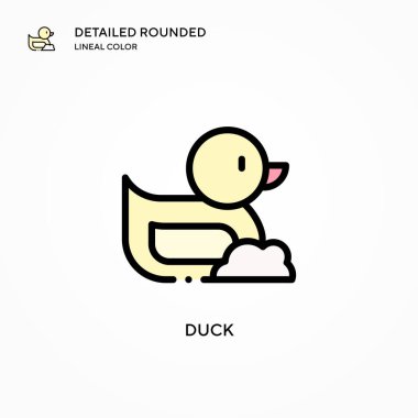 Ördek vektör simgesi. Modern vektör illüstrasyon kavramları. Düzenlemesi ve kişiselleştirmesi kolay.