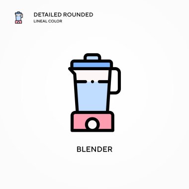Blender vektör simgesi. Modern vektör illüstrasyon kavramları. Düzenlemesi ve kişiselleştirmesi kolay.