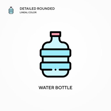 Su şişesi vektör simgesi. Modern vektör illüstrasyon kavramları. Düzenlemesi ve kişiselleştirmesi kolay.