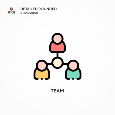 Takım vektör ikonu. Modern vektör illüstrasyon kavramları. Düzenlemesi ve kişiselleştirmesi kolay.