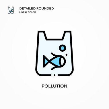 Kirlilik vektör simgesi. Modern vektör illüstrasyon kavramları. Düzenlemesi ve kişiselleştirmesi kolay.