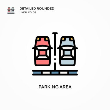 Park alanı vektör simgesi. Modern vektör illüstrasyon kavramları. Düzenlemesi ve kişiselleştirmesi kolay.