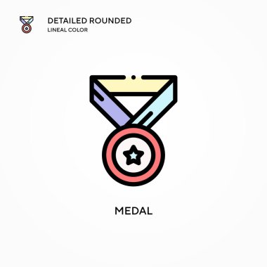 Madalya vektör simgesi. Modern vektör illüstrasyon kavramları. Düzenlemesi ve kişiselleştirmesi kolay.