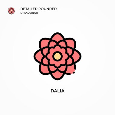 Dalia vektör simgesi. Modern vektör illüstrasyon kavramları. Düzenlemesi ve kişiselleştirmesi kolay.