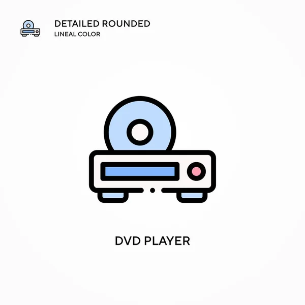 Dvd Speler Vectoricoon Moderne Vector Illustratie Concepten Eenvoudig Bewerken Aan — Stockvector