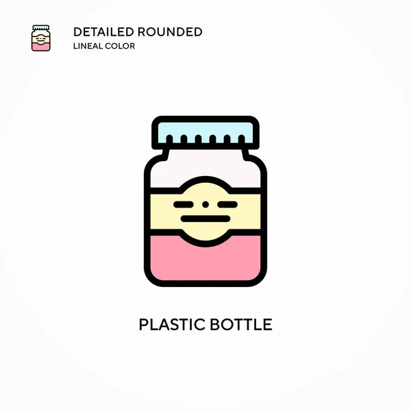 Botella Plástico Icono Vector Conceptos Modernos Ilustración Vectorial Fácil Editar — Vector de stock