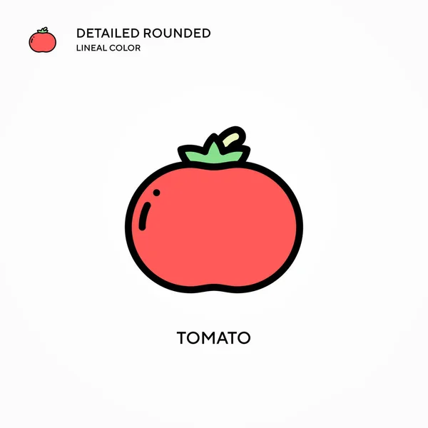 Icono Vector Tomate Conceptos Modernos Ilustración Vectorial Fácil Editar Personalizar — Vector de stock