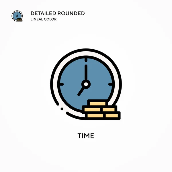 Tidsvektorikon Moderna Vektorillustrationer Lätt Att Redigera Och Anpassa — Stock vektor
