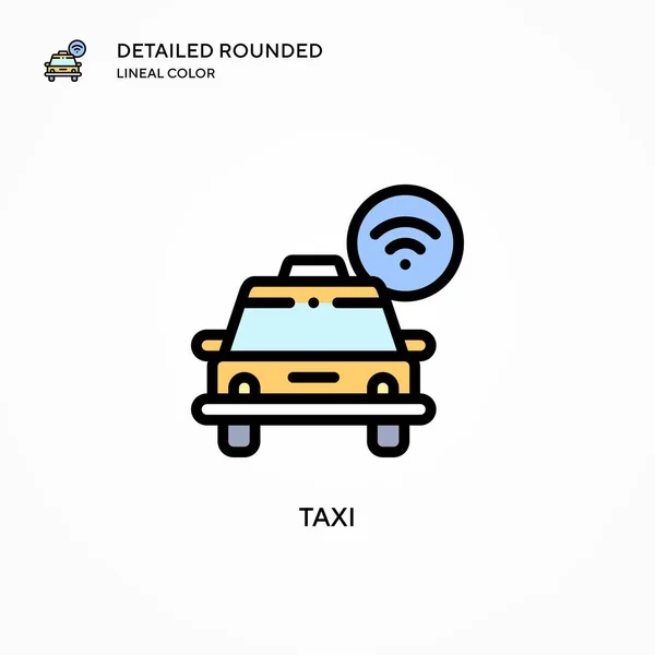 Icono Vector Taxi Conceptos Modernos Ilustración Vectorial Fácil Editar Personalizar — Vector de stock