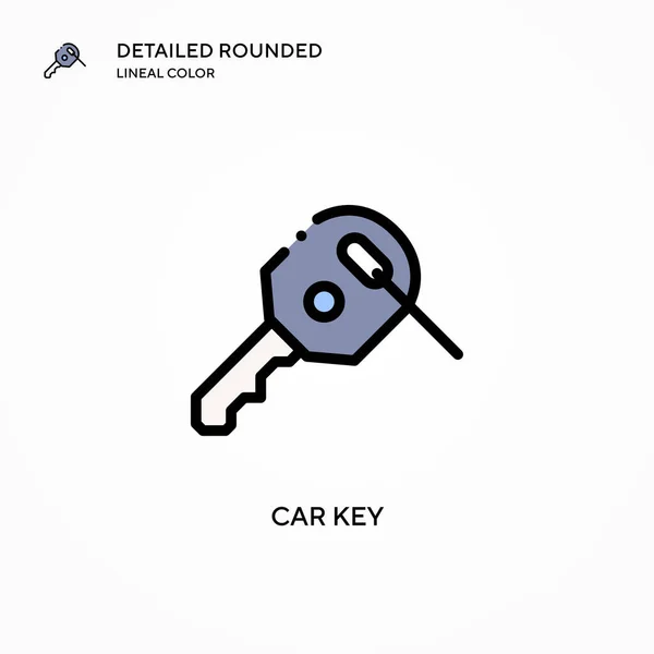 Car Key Vector Icon Modern Vector Illustration Concepts Easy Edit — Stock Vector