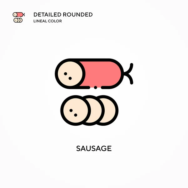 Sausage向量图标 现代矢量图解概念 容易编辑和定制 — 图库矢量图片