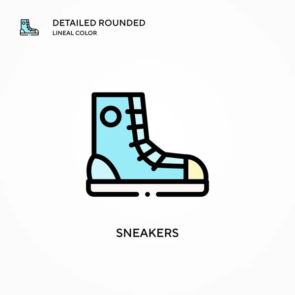 Sneakers Icône Vectorielle Concepts Modernes Illustration Vectorielle Facile Modifier Personnaliser — Image vectorielle