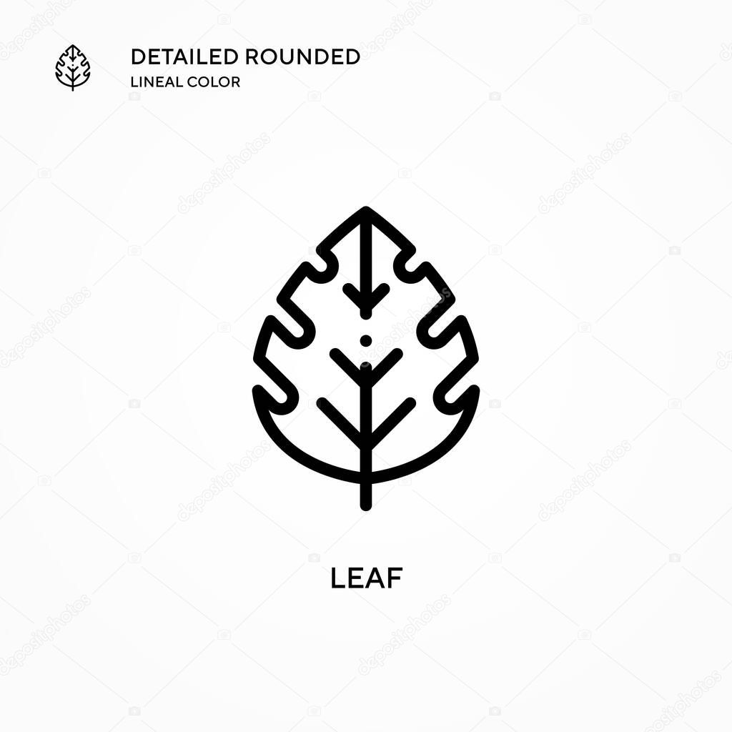Leaf vector icon. Modern vector illustration concepts. Easy to edit and customize.