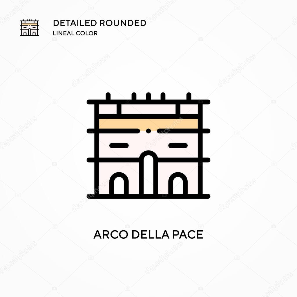 Arco della pace vector icon. Modern vector illustration concepts. Easy to edit and customize.