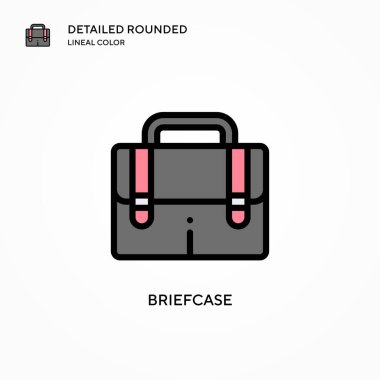 Evrak çantası vektör simgesi. Modern vektör illüstrasyon kavramları. Düzenlemesi ve kişiselleştirmesi kolay.
