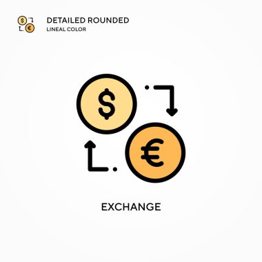 Vektör simgesini değiştir. Modern vektör illüstrasyon kavramları. Düzenlemesi ve kişiselleştirmesi kolay.