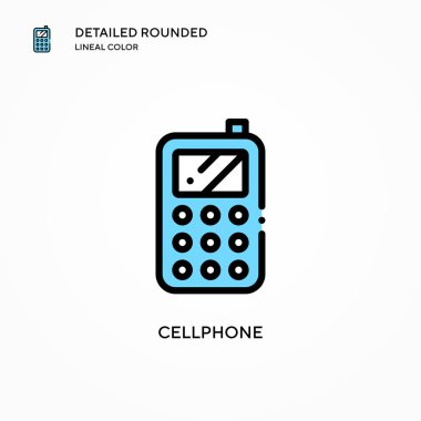 Cep telefonu vektör simgesi. Modern vektör illüstrasyon kavramları. Düzenlemesi ve kişiselleştirmesi kolay.