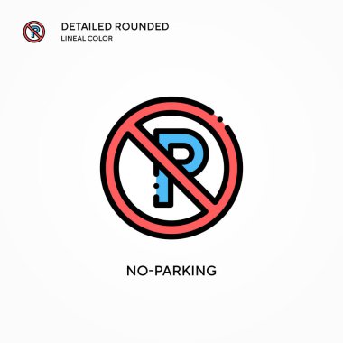 Park yasağı ikonu. Modern vektör illüstrasyon kavramları. Düzenlemesi ve kişiselleştirmesi kolay.