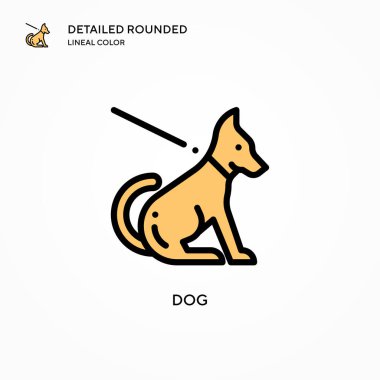Köpek vektör simgesi. Modern vektör illüstrasyon kavramları. Düzenlemesi ve kişiselleştirmesi kolay.