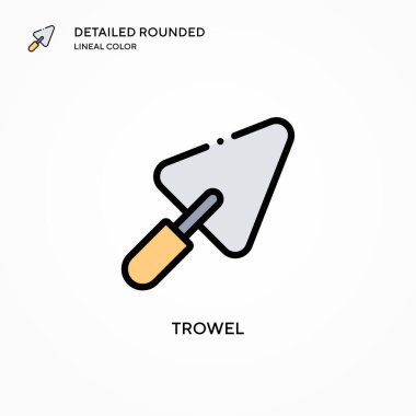 Trowel vektör simgesi. Modern vektör illüstrasyon kavramları. Düzenlemesi ve kişiselleştirmesi kolay.