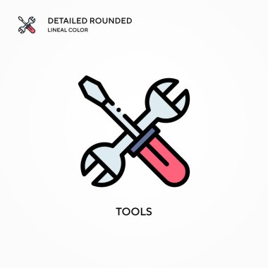 Araç vektör simgesi. Modern vektör illüstrasyon kavramları. Düzenlemesi ve kişiselleştirmesi kolay.