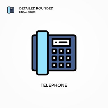 Telefon vektör simgesi. Modern vektör illüstrasyon kavramları. Düzenlemesi ve kişiselleştirmesi kolay.