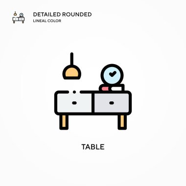 Tablo vektör simgesi. Modern vektör illüstrasyon kavramları. Düzenlemesi ve kişiselleştirmesi kolay.