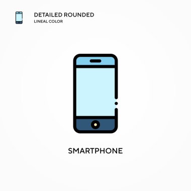 Akıllı telefon vektör simgesi. Modern vektör illüstrasyon kavramları. Düzenlemesi ve kişiselleştirmesi kolay.