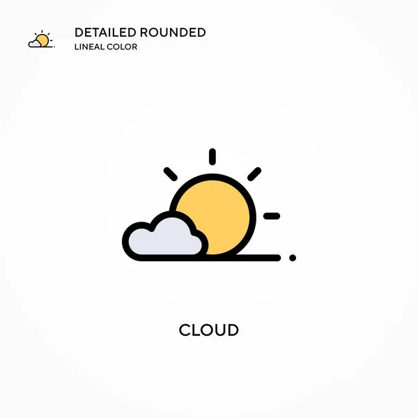 Cloud Vector Icon Modern Vector Illustration Concepts Easy Edit Customize — Stock Vector