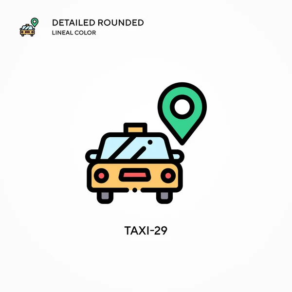 Taxi Icono Vector Conceptos Modernos Ilustración Vectorial Fácil Editar Personalizar — Vector de stock