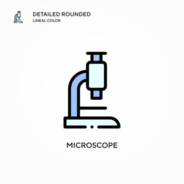 Mikroskop vektör simgesi. Modern vektör illüstrasyon kavramları. Düzenlemesi ve kişiselleştirmesi kolay.