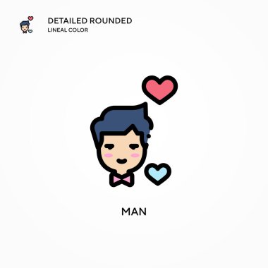 İnsan vektör simgesi. Modern vektör illüstrasyon kavramları. Düzenlemesi ve kişiselleştirmesi kolay.