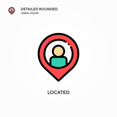 Yerleştirilmiş vektör simgesi. Modern vektör illüstrasyon kavramları. Düzenlemesi ve kişiselleştirmesi kolay.