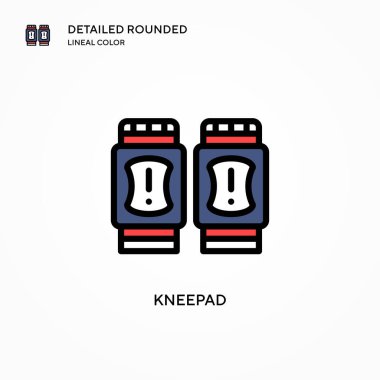 Kneepad vektör simgesi. Modern vektör illüstrasyon kavramları. Düzenlemesi ve kişiselleştirmesi kolay.