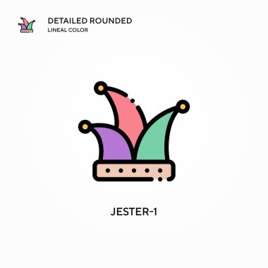 Jester-1 vektör simgesi. Modern vektör illüstrasyon kavramları. Düzenlemesi ve kişiselleştirmesi kolay.
