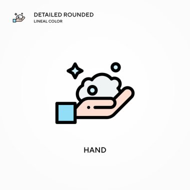 El vektör simgesi. Modern vektör illüstrasyon kavramları. Düzenlemesi ve kişiselleştirmesi kolay.