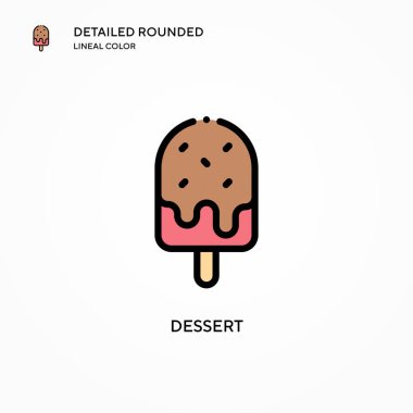 Tatlı vektör simgesi. Modern vektör illüstrasyon kavramları. Düzenlemesi ve kişiselleştirmesi kolay.