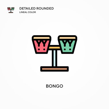 Bongo vektör simgesi. Modern vektör illüstrasyon kavramları. Düzenlemesi ve kişiselleştirmesi kolay.